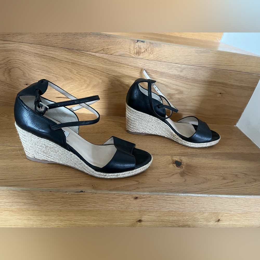 LK Bennett Black Espadrille Wedges